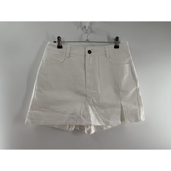 Skorts for Women High Waisted Trendy Denim Mini Skirt Side Slit Jean Short Sz M. - Picture 5 of 12